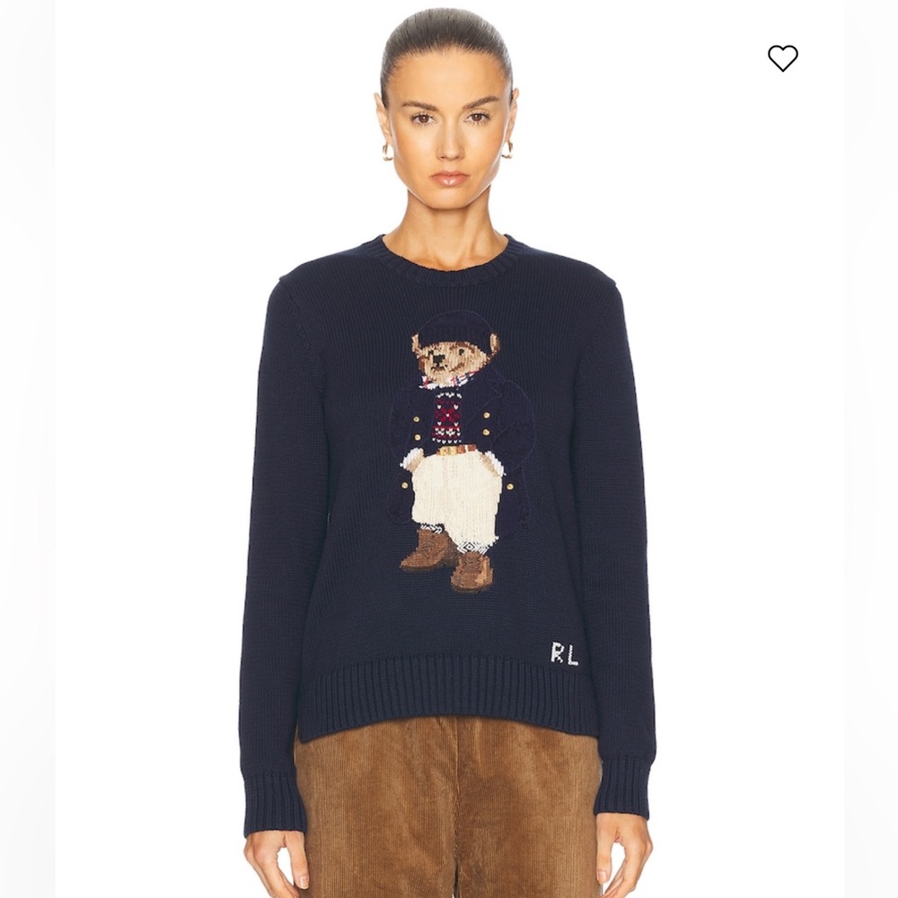 Polo Ralph Lauren Women's Polo Bear Cotton Crewneck Sweater